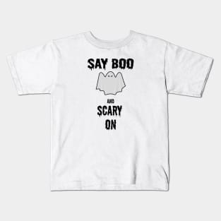 Halloween Say Boo Ghost Kids T-Shirt